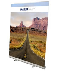 Wide pop up banners