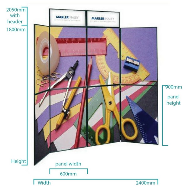 8 Frame Kit Folding Display Board Dimensions