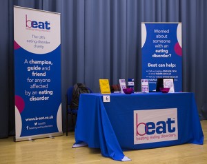 Printed Tablecloth in Blue with Beat Logo with Two Banners
