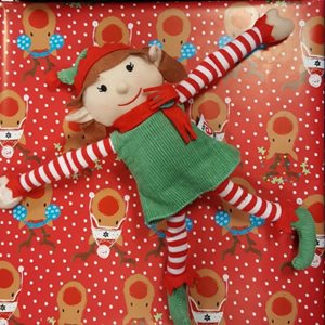 elf wrapping paper
