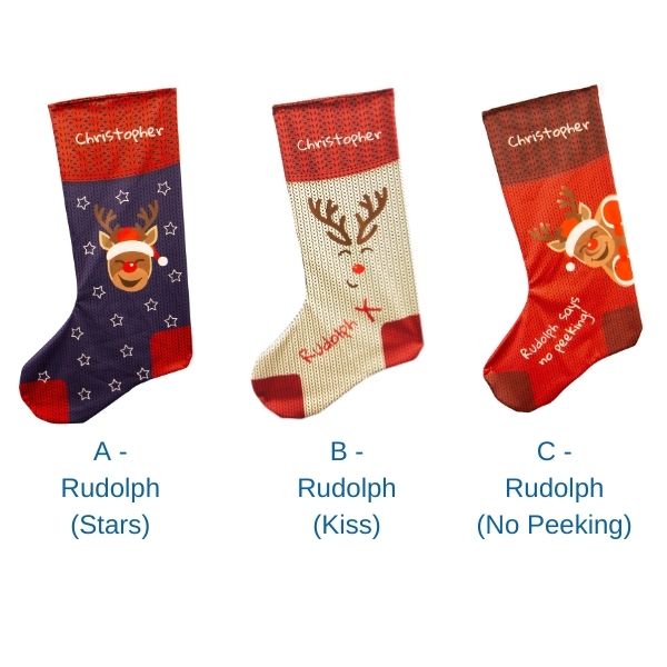 Large Personalised Christmas Stocking Design Options