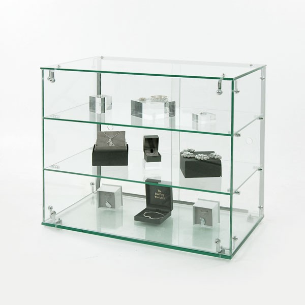 Glass display showcase counter